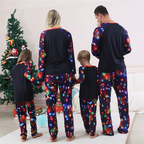 Christmas Family Matching Sets 2025 Father Mother Children Cartoon Pajamas+Pants 2Pcs Xmas Parent-Children Homewear Clothes Suit