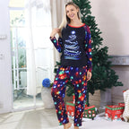 Christmas Family Matching Sets 2025 Father Mother Children Cartoon Pajamas+Pants 2Pcs Xmas Parent-Children Homewear Clothes Suit
