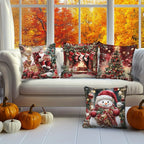 Christmas Pillowcases: Santa, Tree, Socks, Snowman - Festive Decor for Your Home Sofa room cushion cover home decoration gift