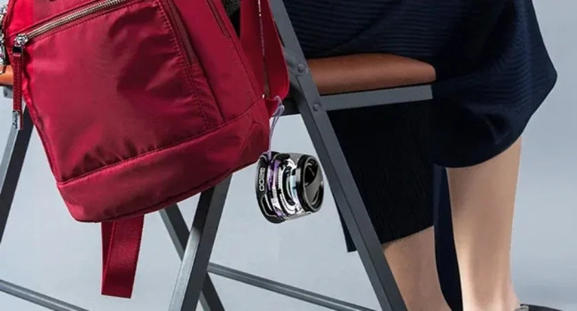 XIKCU Portable Mini Travel Stereo Outdoor Magnetic Bluetooth Speaker Wireless with RGB Color Light and Phone Holder for ios