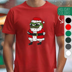 Navidad Cartoon Pepe Christmas T-Shirt Men Funny Santa Claus Frog Graphic Unisex Cotton Short Sleeve Casual Cute Streetwear Men