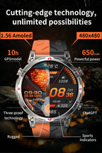 2025 New T-Rex 3 Ultra Original Military-Grade GPS Smart Watches Men Sport Tactics Compass BT Call Waterproof Swim Smart Bracelet