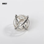 Metamorphic Astronomical Ball Ring for Men and Women Reversed Metamorphic Cosmic Ball Ring Retro Style Couple Necklace Jewelry