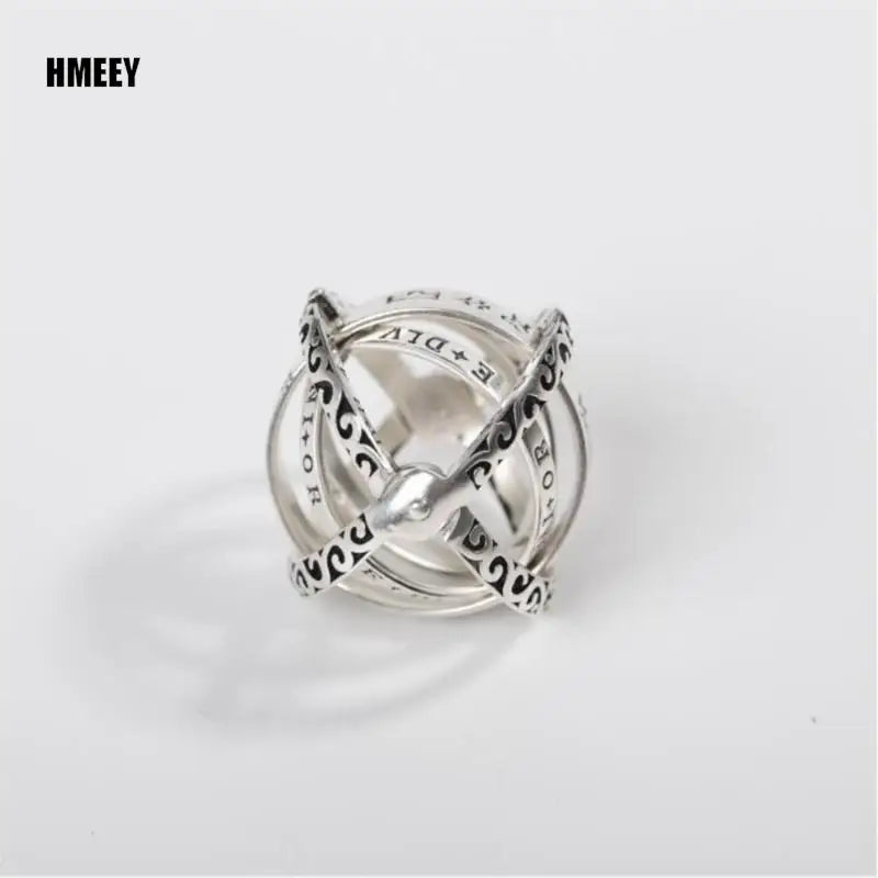 Metamorphic Astronomical Ball Ring for Men and Women Reversed Metamorphic Cosmic Ball Ring Retro Style Couple Necklace Jewelry