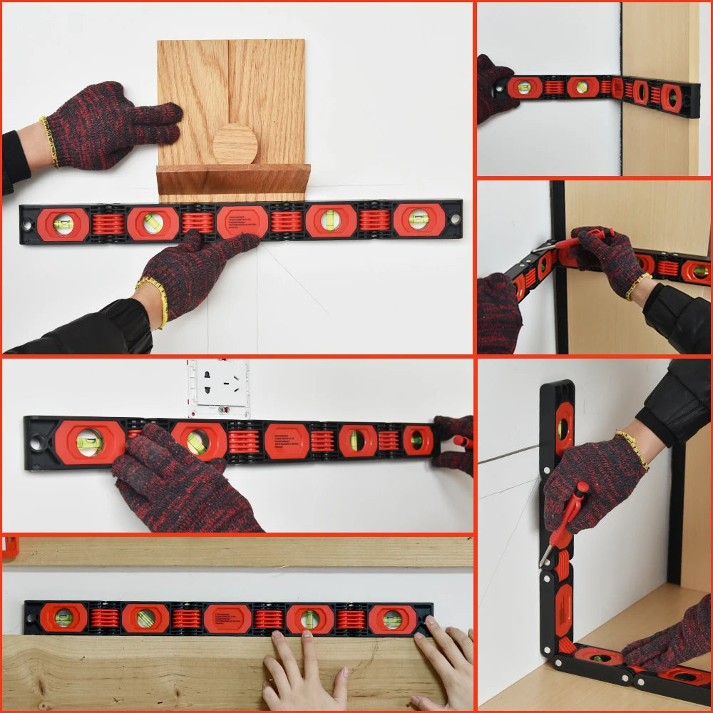 Magnetic Level Tool Foldable Level Ruler Precise Protractor Mini Spirit Leveler Angle Finder Construction Woodworking Measure
