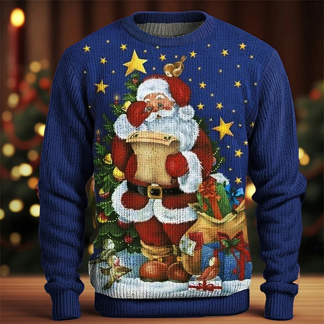 Christmas Santa Claus Pullovers Graphic 3D Print Autumn Fashion Sweatshirts Crew Neck Hoodies Men's and Women's Sweatshirts Tops