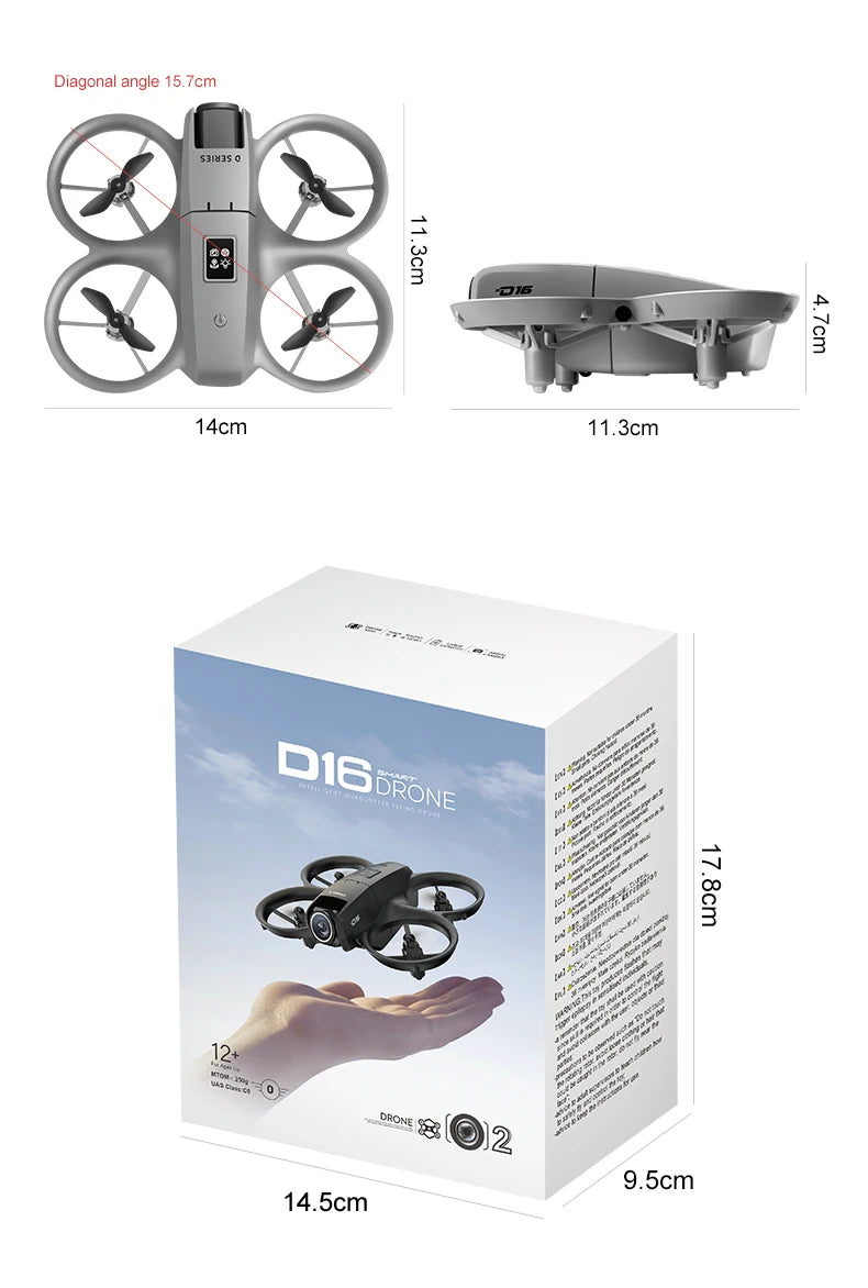 Lenovo D16 Drone 8K Aerial HD Profesional Dual-camera Helicopter Optical Flow Positioning Avoidance Bushless Motor GPS Drone UAV