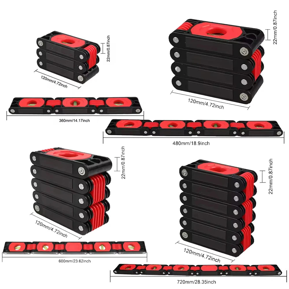 Multifunctional Folding Level Polygon  Precision Gauge Woodworking Pipe Stair Corner Folding Extension Tool