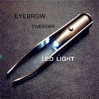 Smart Eyebrow Slanted Head Tweezers with LED Light Portable Design to Create Perfect Eyebrows Professional Makeup Artifact