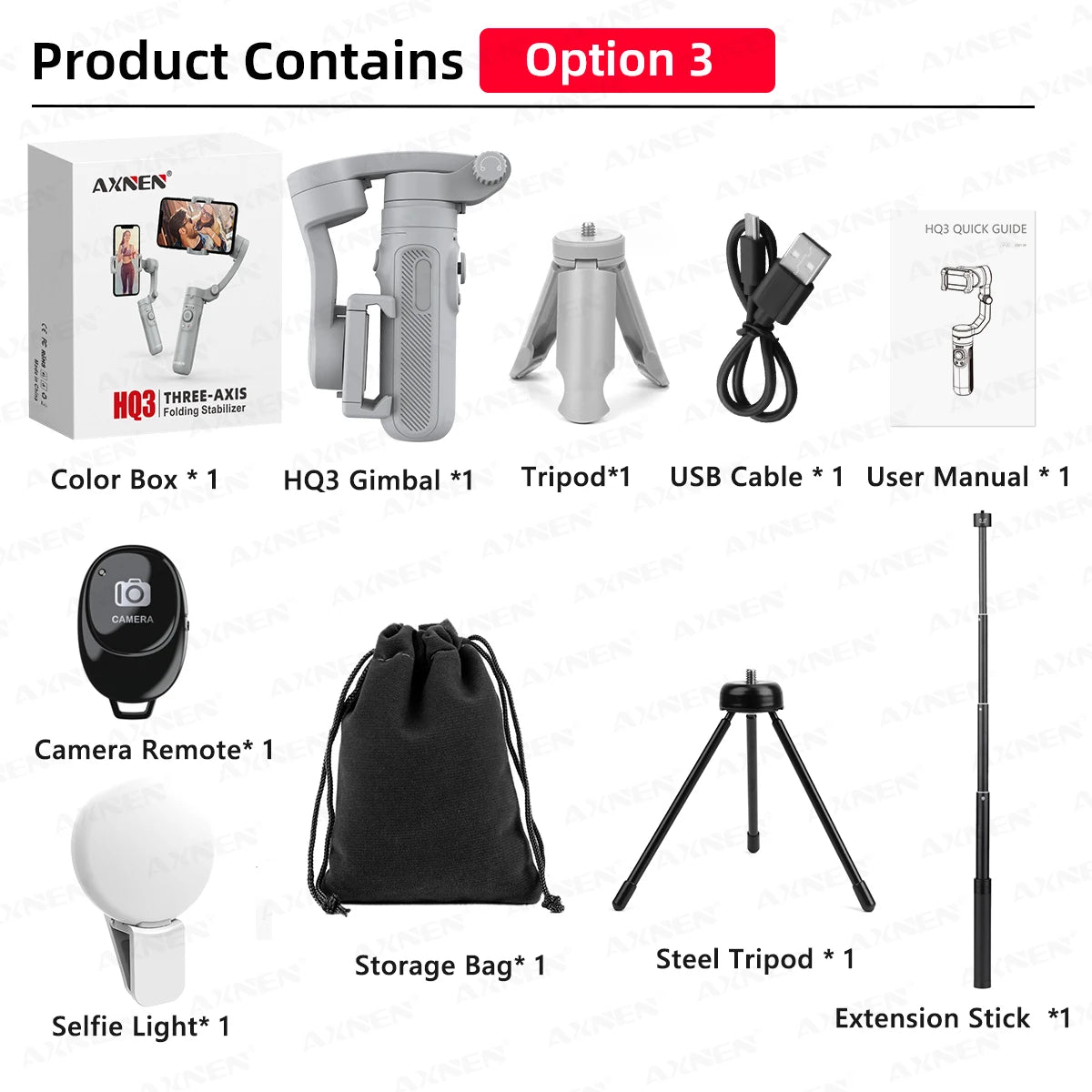 Handheld 3-Axis Gimbal Stabilizer for Smartphone Cellphone, Video Record Vlog Stabilizer for iPhone Xiaomi Huawei Samsung Mobile