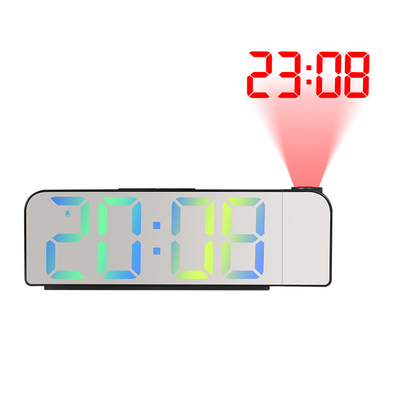 Reloj despertador con proyección de pantalla grande y LED, fuente grande