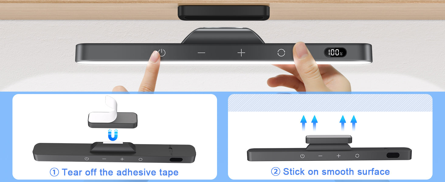 WILLED 5W Dimmable Mirror Lights 3 Colors Adjustable Makeup Light with 120 LED 2500mAh Rechargeable Under Cabinet Led Lights