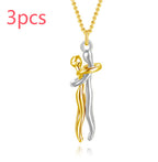 Love Hug Necklace Unisex Men Women Couple Jewelry Simple Temperament Clavicle Chain Valentines Day Lover Gift 