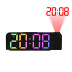 Reloj despertador con proyección de pantalla grande y LED, fuente grande