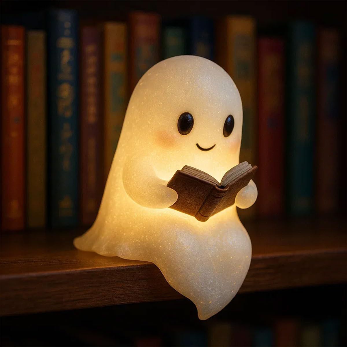 Bonita luz nocturna LED fantasma, luz nocturna para niños, regalo, lámpara de noche para dormir, decoraciones de Halloween, encantadora lámpara fantasma, luz cálida.