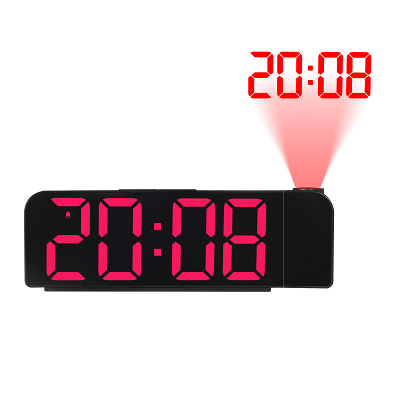 Reloj despertador con proyección de pantalla grande y LED, fuente grande