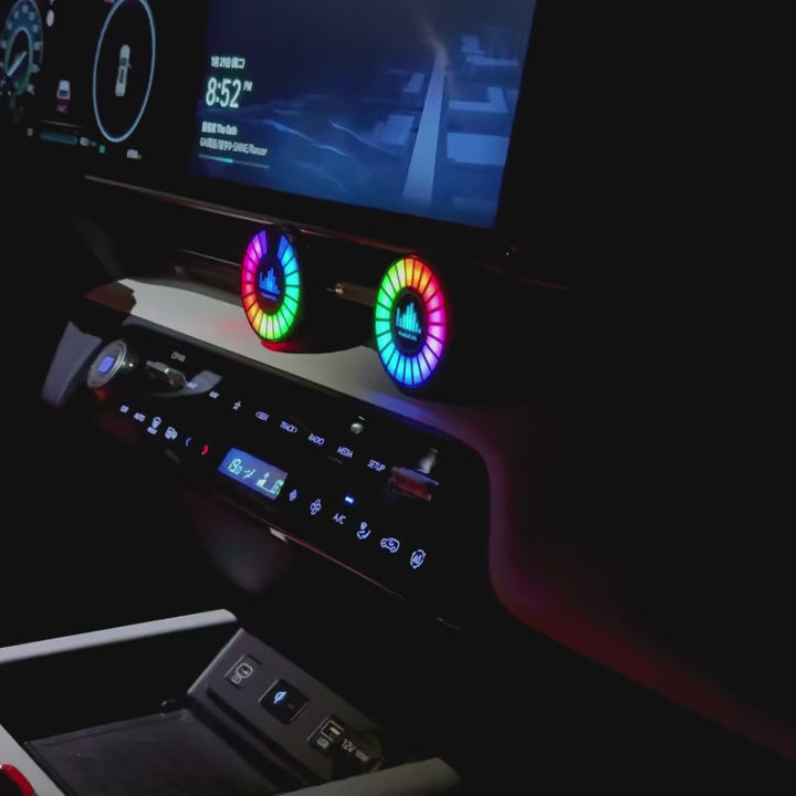 Automotive Atmosphere Light Air Outlet Rhythm Light Aromatherapy Pickup Light Automotive Air Outlet Decorative Light Colorful