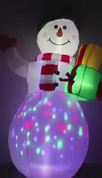 Christmas LED Lights Glowing Santa Tree Snowman Inflatable Doll Outdoor Yard Garden Decor
