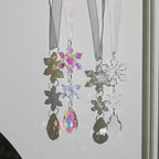 10pcs Christmas Tree Hanging Pendants Acrylic Ice Strip Snow Ceiling Xmas Ornaments New Year Christmas Decoration Home Decor