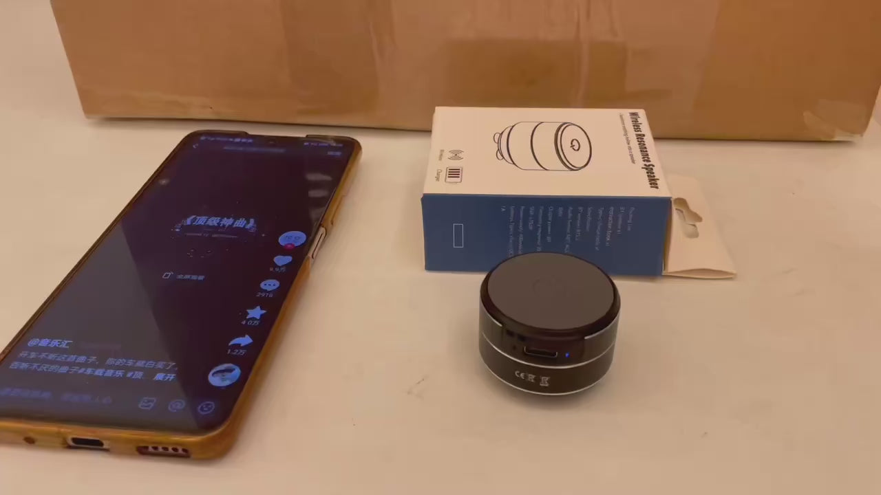 Bone conduction wireless speaker - sucker mount, TWS hi-fi sound enhanced bass, wearable loop, resonance features dynamic audio