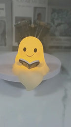 Bonita luz nocturna LED fantasma, luz nocturna para niños, regalo, lámpara de noche para dormir, decoraciones de Halloween, encantadora lámpara fantasma, luz cálida.