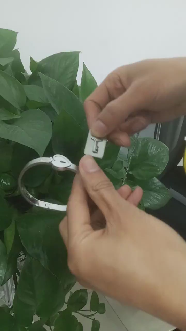 Black Heart Bracelet Choker Set Jewelry Stainless Steel Key Pendant Necklace Women Men Lover Couples Valentines Day Gift