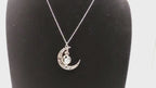 Collar con colgante luminoso de luna de moda, piedra natural brillante, brilla en la oscuridad, regalo para mujer