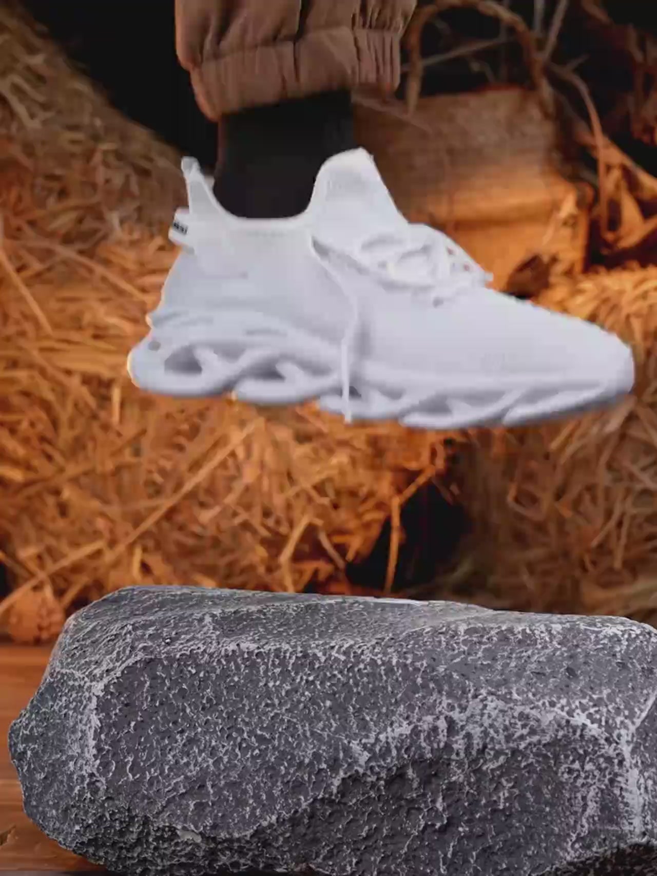 Men Sports Running Black Jogging Shoes Casual Sneakers Brown Outdoor Breathable Mesh Women Light Shock-absorption Black Tennis