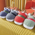 Christmas Shoes Winter Home Slippers Elk Soft Cozy Bedroom Slipper Slip On House Shoes