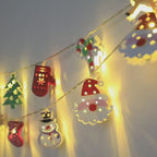 Christmas LED Light String Santa Claus Elk Snowman Xmas Ornament String Light Christmas Decorations New Year Navidad Gift