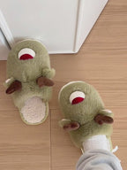 Cartoon Cotton Slippers Inner Velvet Insulated Cotton-padded Shoes