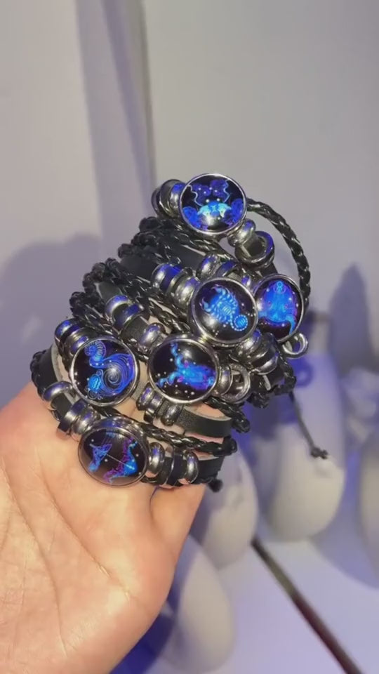 Zodiac Constellation Bracelet Braided Design Bracelet For Men Women Kids