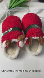 Christmas Shoes Winter Home Slippers Elk Soft Cozy Bedroom Slipper Slip On House Shoes