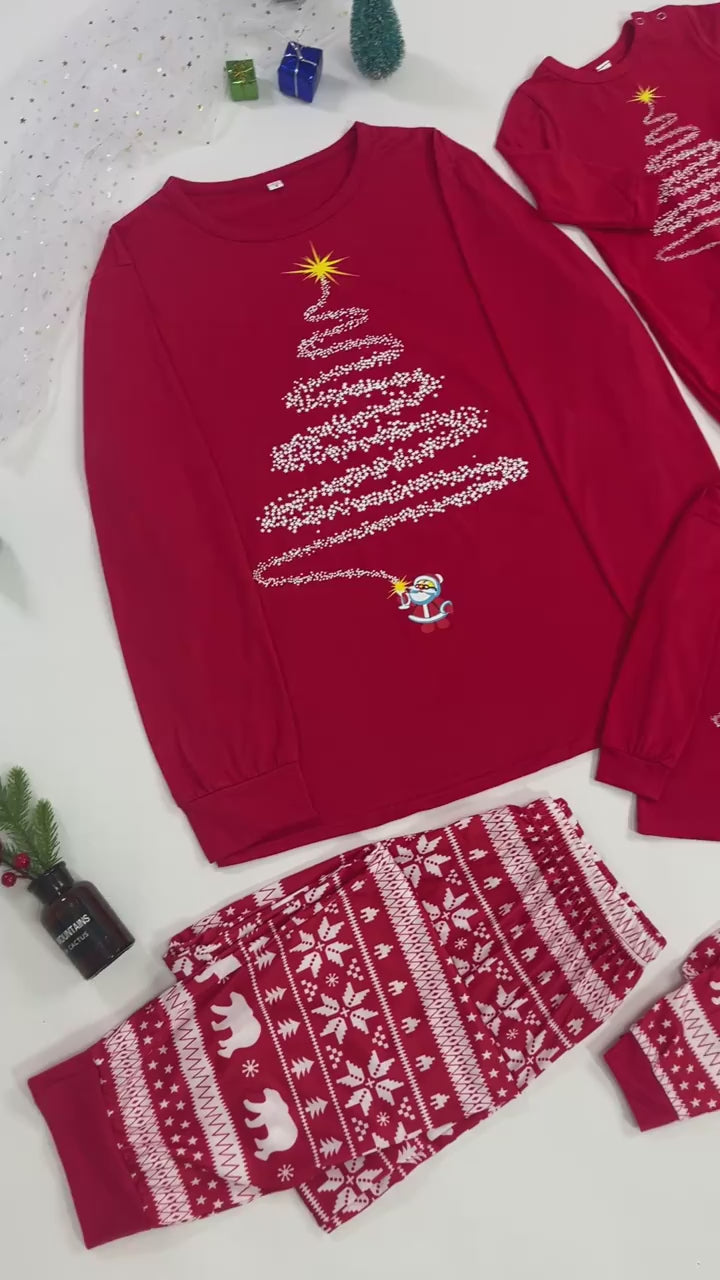 2025 New Family Christmas Pajamas Mom Dad Kids Matching Clothing Set Baby Romper Pjs Soft Loose 2 Pieces Suit Homewear Xmas Look