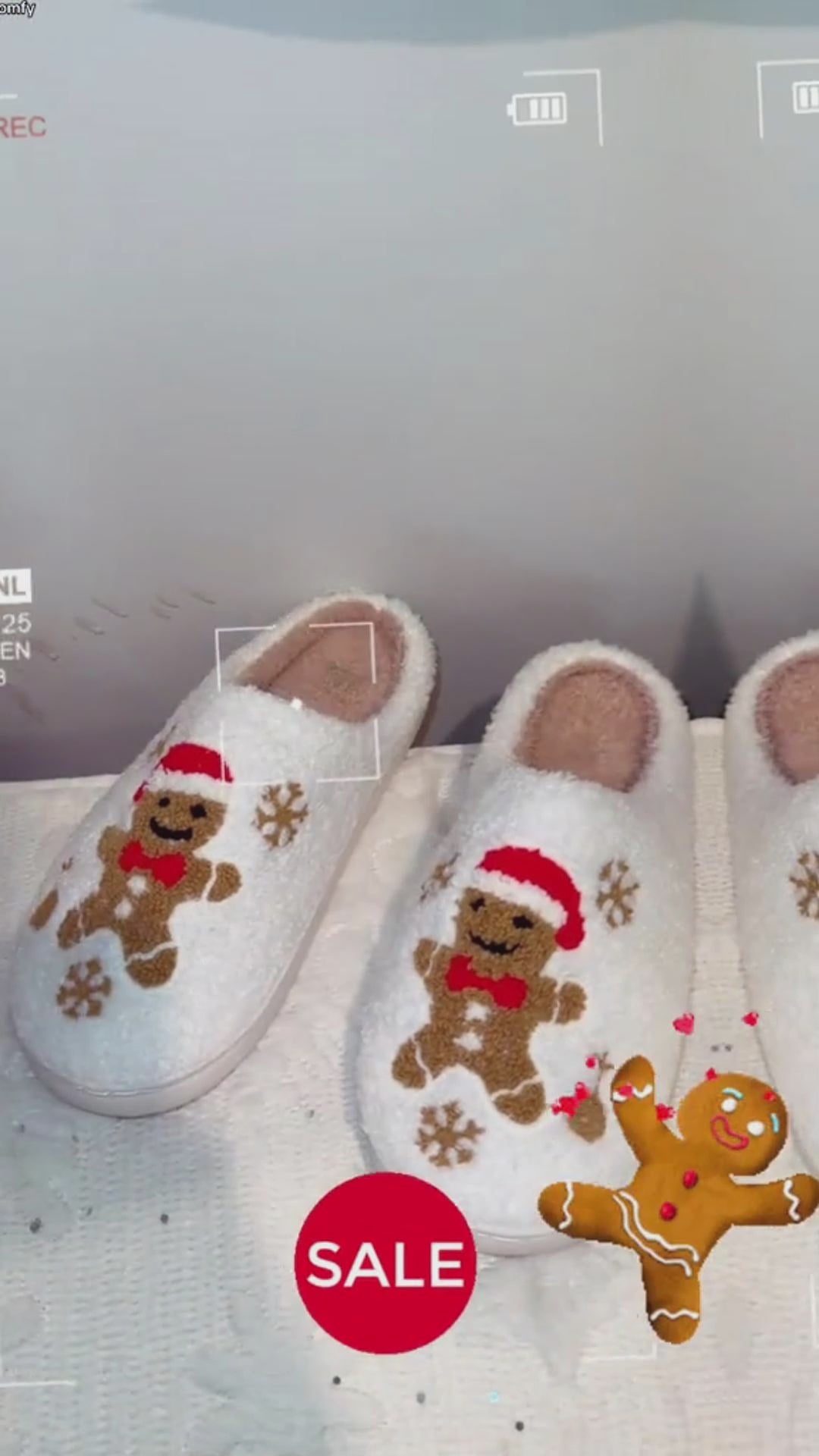 Christmas Snowflake Gingerbread Slippers Winter Indoor Non-slip Floor Bedroom Fuzzy House Shoes For Women Home Slippers