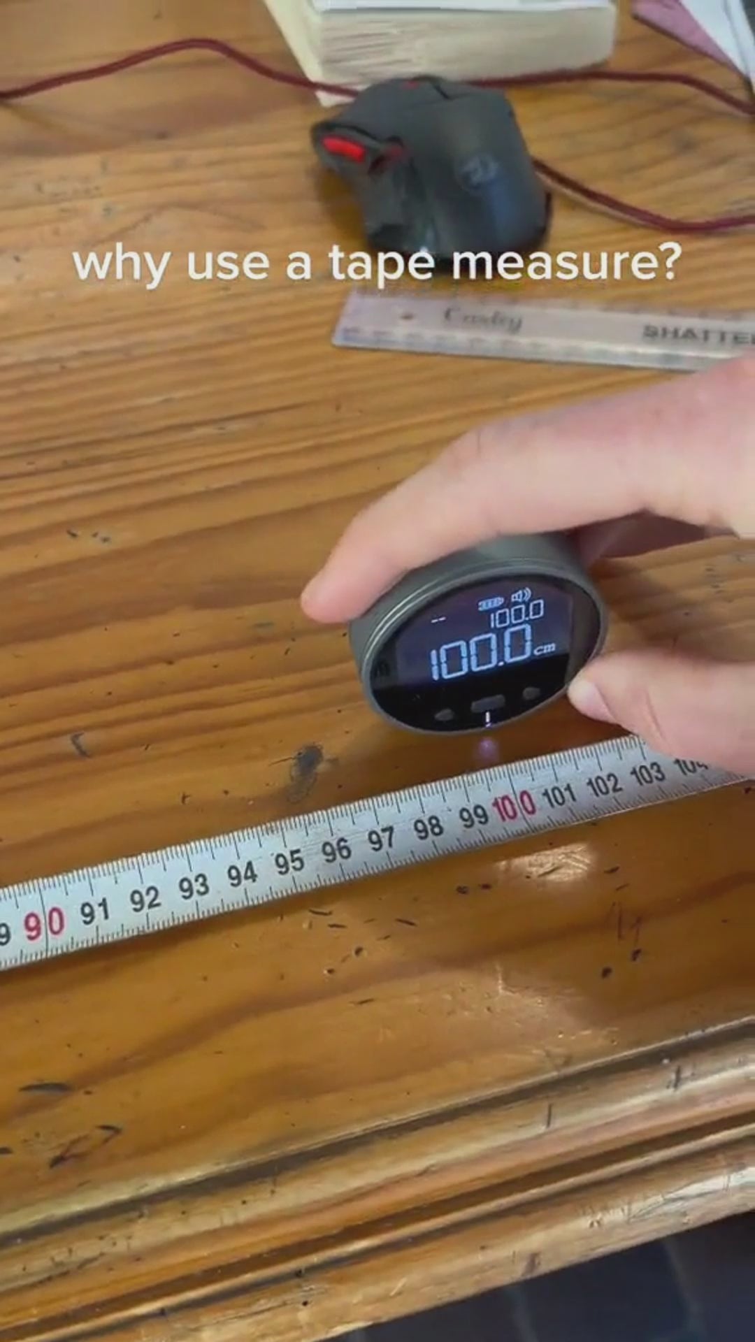 Regla eléctrica con pantalla LCD HD, medidor Digital, cinta métrica electrónica recargable multifuncional, Mini herramientas de medida