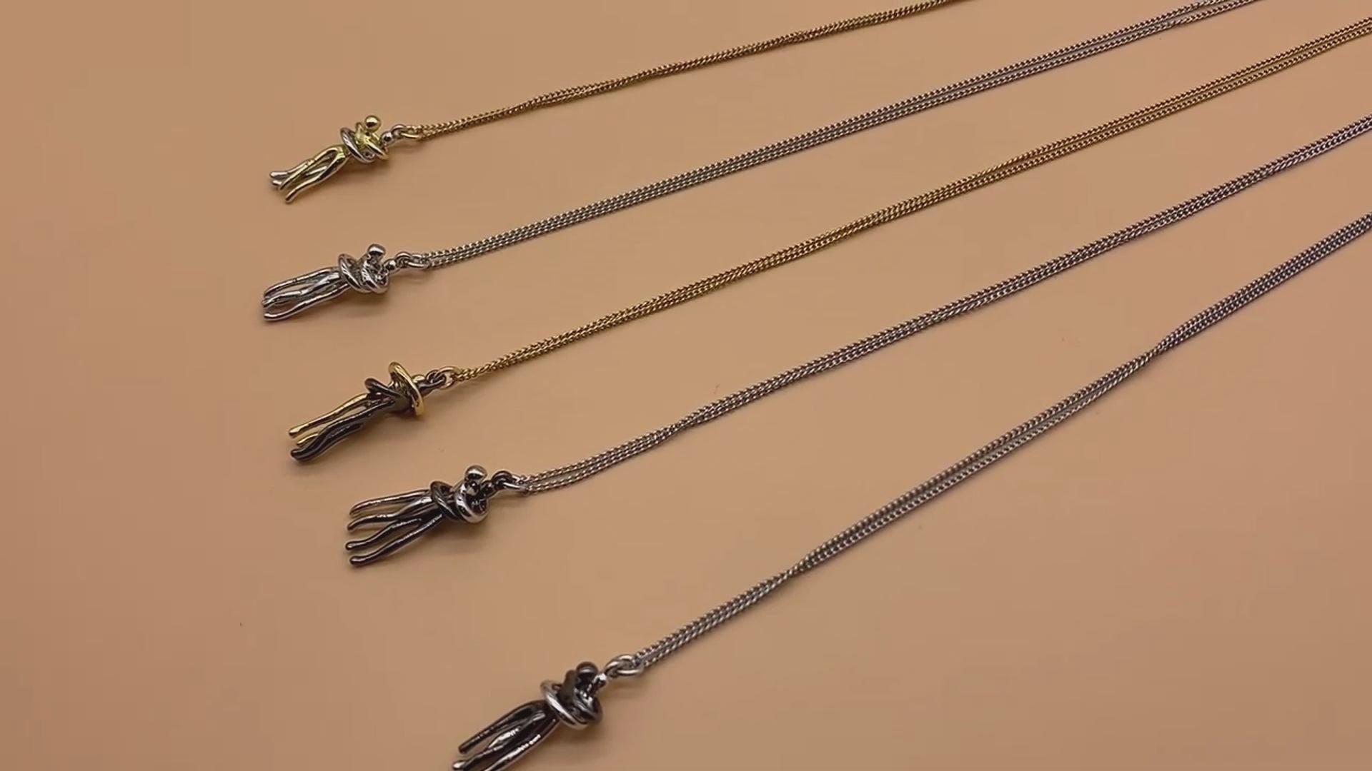 Love Hug Necklace Unisex Men Women Couple Jewelry Simple Temperament Clavicle Chain Valentines Day Lover Gift 