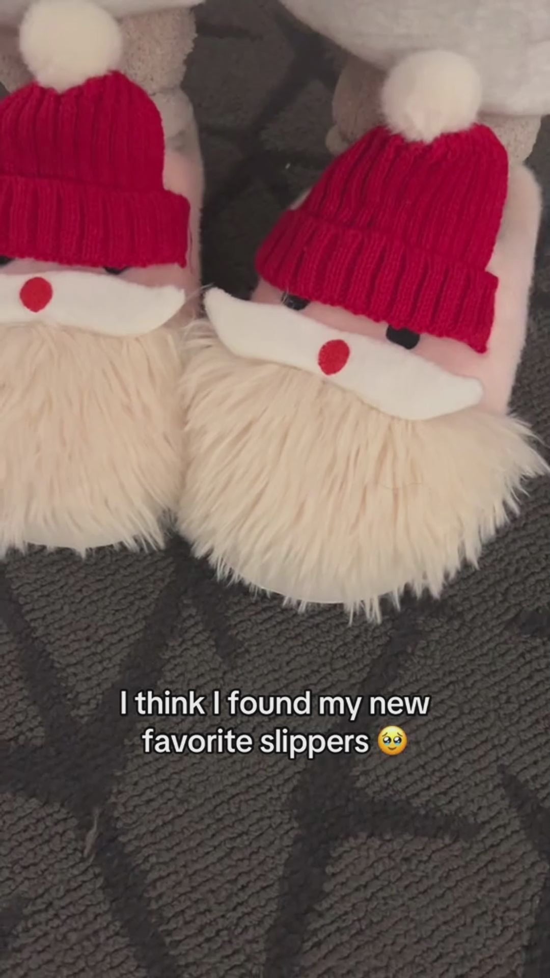 Cute Christmas Santa Claus Home Slippers Winter Warm Indoor Non-slip Floor Plush Shoes For Women
