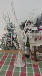 10pcs Christmas Tree Hanging Pendants Acrylic Ice Strip Snow Ceiling Xmas Ornaments New Year Christmas Decoration Home Decor