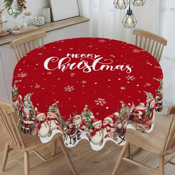 Christmas Tablecloth Christmas Decorations for Home 2025 Xmas Gifts Navidad New Year Winter Holiday Kitchen Dining Table Cover