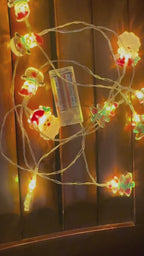 Christmas LED Light String Santa Claus Elk Snowman Xmas Ornament String Light Christmas Decorations New Year Navidad Gift