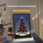 2024 New Luminous Speaker Christmas Tree Painting Bluetooth Speaker Desktop Ornament Gift Light And Shadow Art Lighting