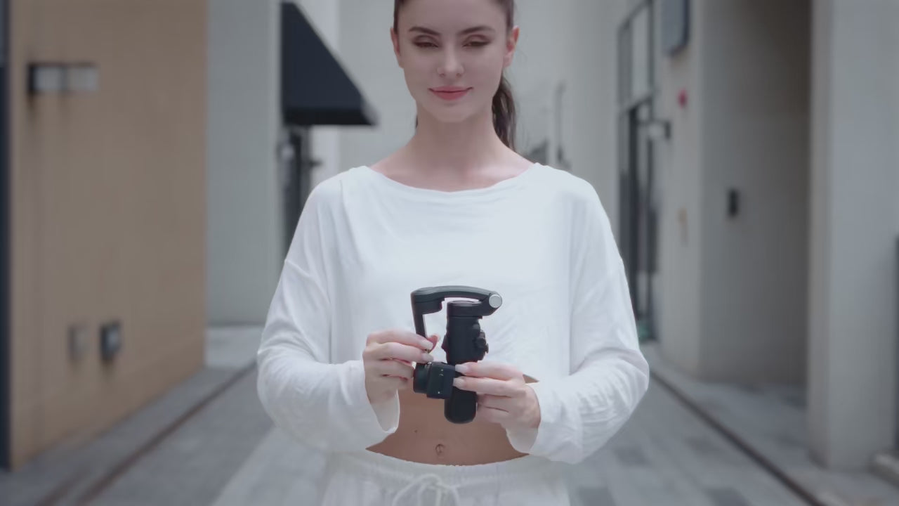 Handheld 3-Axis Gimbal Stabilizer for iPhone & Android, Anti-Shake Phone Holder with Tripod, for Vlogging & Video Recording